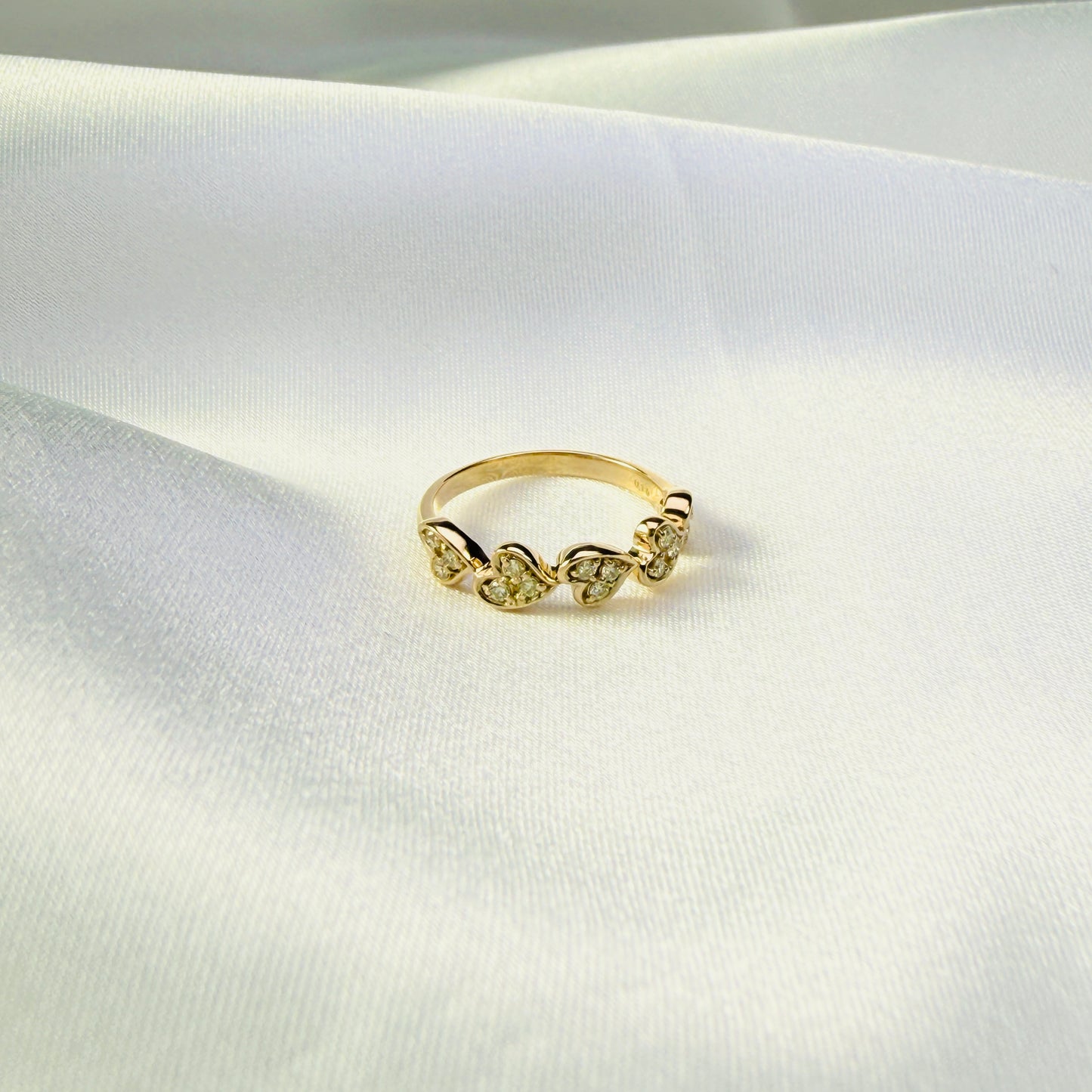 K18 ハートダイヤモンドリング