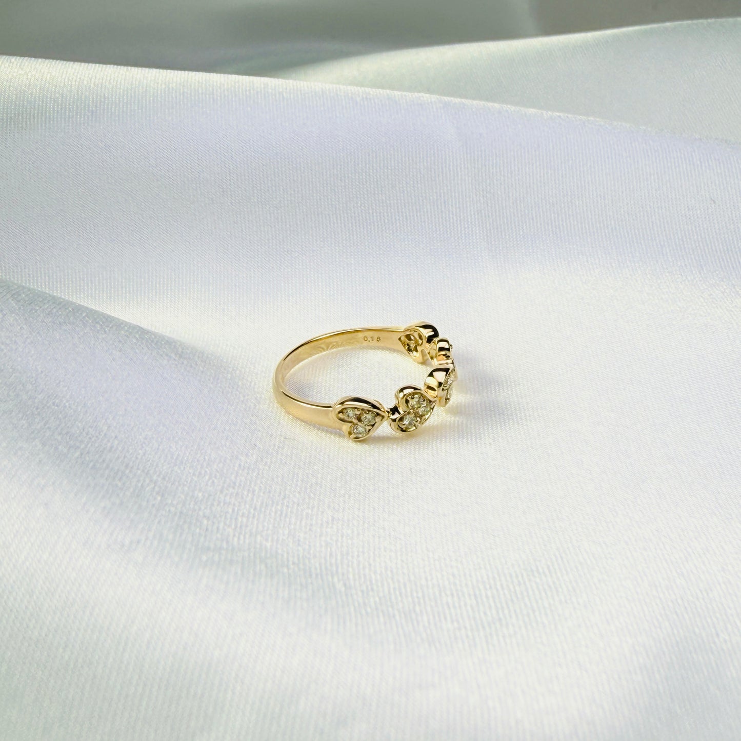 K18 ハートダイヤモンドリング