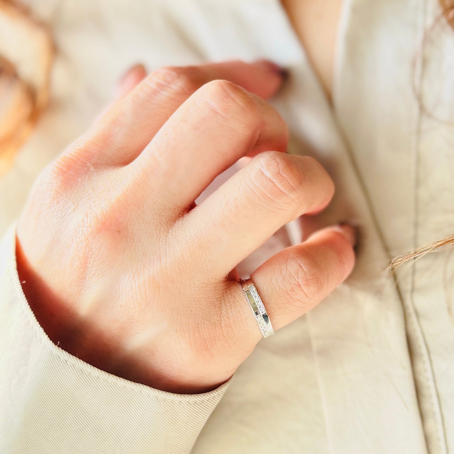 プラチナ ダイヤモンドピンキーリング