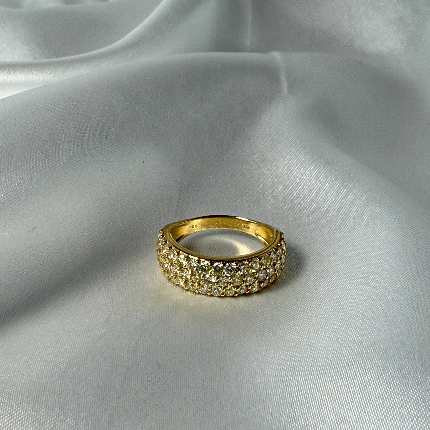 K18　1.5ct H＆Cダイヤモンド パヴェリング